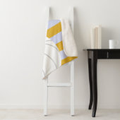 ペリウィンクル&イエロージャイアントバレーボールストライプの シェルパブランケット (インサイチュ)