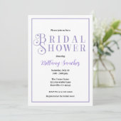 ペリウィンクル クラシック シックな ブライダルシャワーの招待状 招待状 (スタンド正面)
