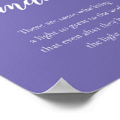 ペリウィンクル・ザ・ライト・リメインズ・メモリアル・ウェディング ポスター (角)