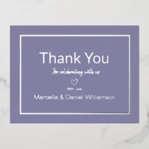 ペリウィンクル シンプル ウェディング サンクス