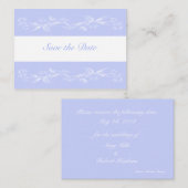 ペリウィンクル スウィート フローラル セーブ・ザ・デート カード (正面/裏面)