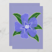 ペリウィンクル フラワー 招待状 (正面/裏面)