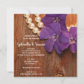 ペリウィンクル、真珠とバーンドウッドランチ結婚ズ 招待状 (正面)