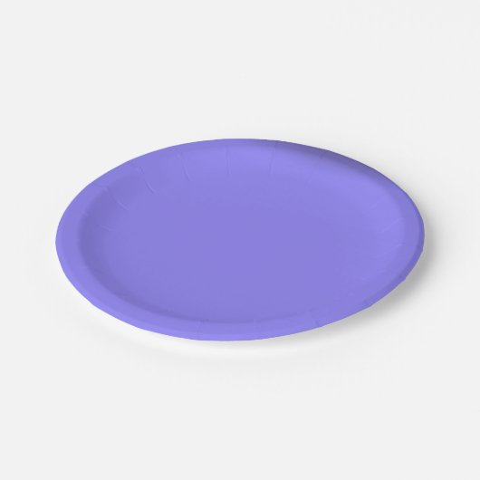 ペリウィンク無地のル色 ペーパープレート (アングル)