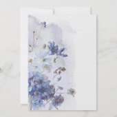 ペリウイモダンンクルブルーワイルドフラワーズブライダルシャワー 招待状 (裏面)