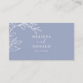 ペリウインクラシンプルフ結婚ァーズエスコートカード プレイスカード (裏面)