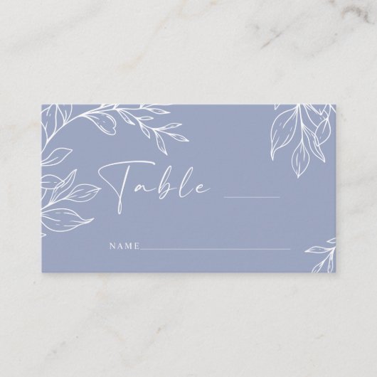 ペリウインクラシンプルフ結婚ァーズエスコートカード プレイスカード (正面)