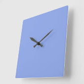ペリウインクル無地の色 スクエア壁時計 (傾斜)