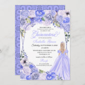 ペリウニエレガントクルブルーフローラキンセアニェラ 招待状 (正面/裏面)
