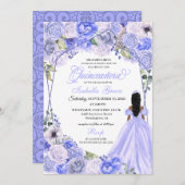 ペリウニエレガントクルブルーフローラキンセアニェラ 招待状 (正面/裏面)