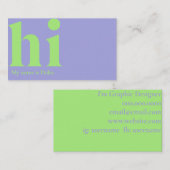 ペリウニモダンクルとライムの「hi」名刺 名刺 (正面/裏面)