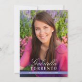 ペリエレガントンクルカスタム写真卒業パーティー 招待状 (正面)