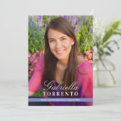 ペリエレガントンクルカスタム写真卒業パーティー 招待状 (スタンド正面)