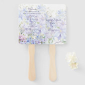 ペリエレガントンクルクレマティス結婚式 プログラム ハンドファン (正面&裏面)