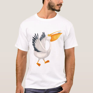 ペリカのかわいい漫画 Tシャツ