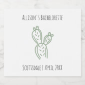 ペリカサボテンバチェロレッテシャンパンラベル スパークリングワインラベル (シングルラベル)