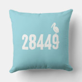 ペリカスタムカンとのデザイン郵便番号 – パーソナライズされた クッション (裏面)