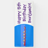 ペリカンおもしろいローイングチーム漫画イラストレーション 横断幕 (縦)