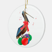 ペリカンおよびオーナメントのクリスマスのオーナメント セラミックオーナメント (左)