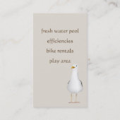 ペリカンおよびカモメ 名刺 (裏面)