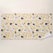 ペリカンお洒落パラダイス ビーチタオル (正面)