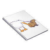 ペリカンがキャピバ食べラの可愛いおもしろいかわいい ノートブック (右側)