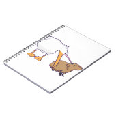 ペリカンがキャピバ食べラの可愛いおもしろいかわいい ノートブック (左側)