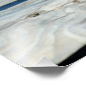 ペリカンが魚釣り桟橋に置かれている フォトプリント            (角)