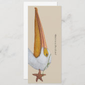 ペリカンとヒトデのフラットカード (正面/裏面)