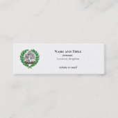 ペリカンとローレルリース スキニー名刺 (正面)