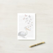 ペリカンと蝶 ポストイット (デスク上)