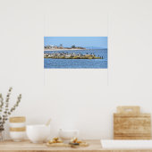 ペリカンと鵜とドーフィン島橋 ポスター (キッチン)