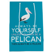 ペリカンになれないなら自分でいてくれ ミディアムペーパーバッグ (裏面)