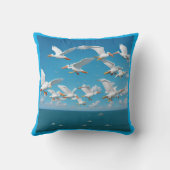 ペリカンのグループを印刷した血まみれ クッション (裏面)