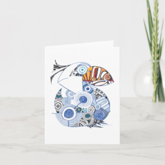 ペリカンのメッセージカードのブランク カード