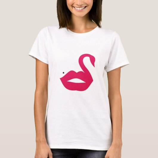 ペリカンの形をしたキス Tシャツ (正面)