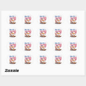 ペリカンの愛国パロディTシャツ 四th オブ July ラウンドシール (シート)