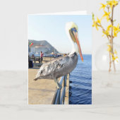 ペリカンの挨拶状 カード (黄色い花)