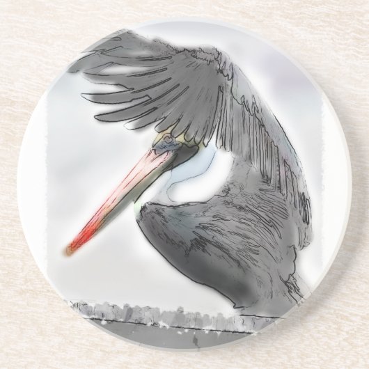 ペリカンの挨拶 コースター (正面)