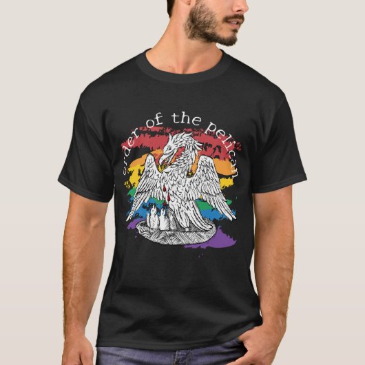 ペリカンの木版画 プライド Tシャツ (正面)