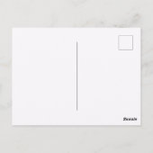 ペリカンの水色イラストレーション ポストカード (裏面)