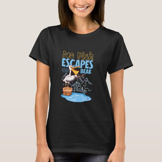 ペリカンの釣り Tシャツ (正面)