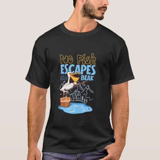 ペリカンの釣り Tシャツ (正面)