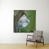 ペリカンの静寂A魅惑的な視線 タペストリー (インサイチュ(横))