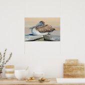 ペリカンの魚釣り桟橋 ポスター (キッチン)