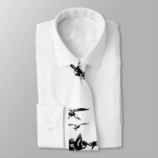 ペリカンの鳥の野性生物動物のビーチの海 ネクタイ (タイ)