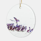 ペリカンの鳥の野性生物動物の海 セラミックオーナメント (左)