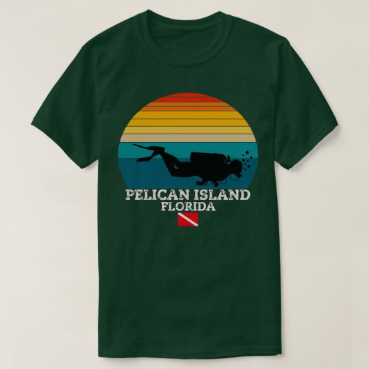 ペリカンアイランドUSアイランドダイビング Tシャツ (デザイン正面)