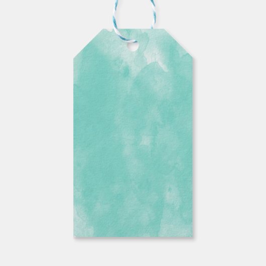 ペリカンアンドパームツリートロピカルビーチクリスマス ギフトタグ (裏面)