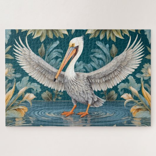 ペリカンエレガントバードトロピカルパラダイス ジグソーパズル (横)